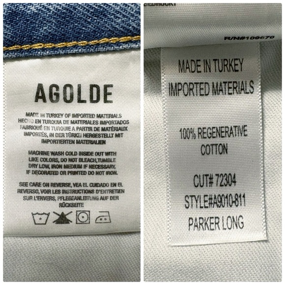 Agolde Parker Long Denim High Rise Short in Swapmeet - Picture 11 of 11